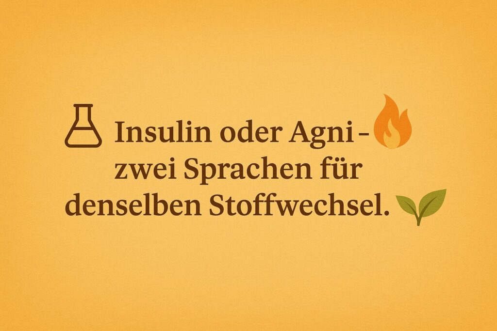 Insulin oder Agni – zwei Sprachen für denselben Stoffwechsel